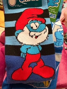 The Smurfs Character Socks; Papa Surf & Smurfette BOTH PAIR FOR $12